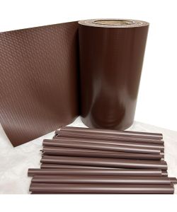 TENAX Striscia Frangivista PVC 0,19x35 m Marrone con 25 Clip di Fissaggio