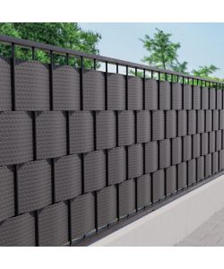 TENAX Striscia Frangivista Antracite 19x205 cm in HDPE con Clip Fissaggio
