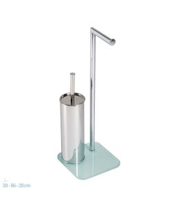 Metaform Piantana Zero Wc - Elegante Design in Vetro e Acciaio - 200x200x560 mm
