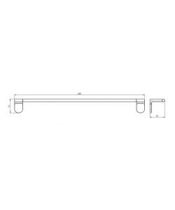 Metaform Porta Asciugamani a Scomparsa Cromo 52 cm - Design Elegante