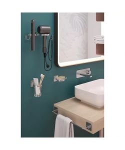 Portasapone Cold Wind Cromo 12x5,3x11,3 cm per bagno