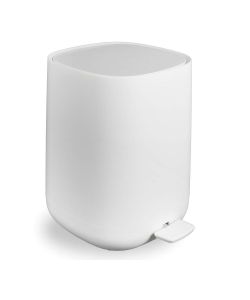 Metaform Cestino da Bagno Bianco a Pedale con Chiusura Soft Close 5L