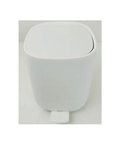 Metaform Cestino da Bagno Bianco a Pedale con Chiusura Soft Close 5L