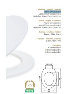 Sedile WC Uno Bianco