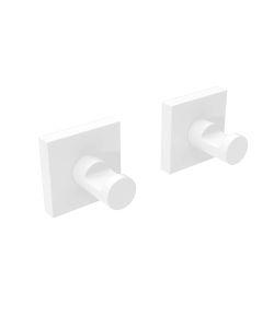 Appendiabiti da Parete in Acciaio Bianco Opaco - Fissaggio Versatile
