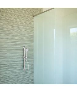 Metaform Doccia Venus Take Care - Design Moderno, Finitura Cromata - Anticalcare e Risparmio Acqua - Diametro 8,5 cm, Altezza 65 cm