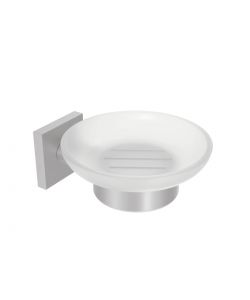 Portasapone Hotel Maison Bagno Satinato in Vetro Opaco 11x13,5 cm