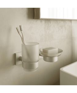 Portasapone Hotel Maison Bagno Satinato in Vetro Opaco 11x13,5 cm