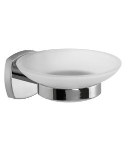Metaform Portasapone da Parete Starter Cromato e Vetro Opaco 11x12,5 cm