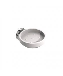 Metaform Porta Sapone Class Lucido Inox Bianco 10x5 cm Design Moderno