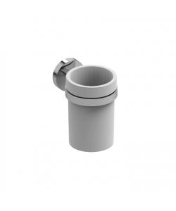 Metaform Porta Spazzolini Inox Cromo Lucido - Bagno Cilindrico 7,8cm