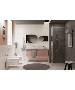 Metaform Porta Sapone Class Inox Satinato con Contenitore Bianco 10x11,8 cm