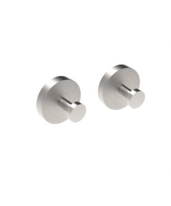 Metaform Appendiabiti Class Satinato in Acciaio Inox 5x5 cm - 2 Pezzi