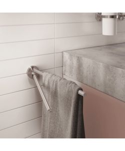 Metaform Portasciugamani da Parete CLASS Satinato Inox 2 Barre 5x32 cm