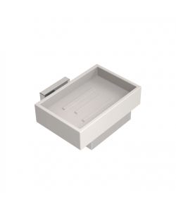 Metaform Porta Sapone Trend Cromo Bianco Grigio 10,9x6,7 cm