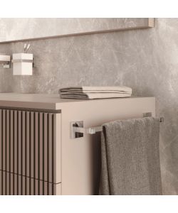 Metaform Portasciugamani da parete Trend cromato 35 cm moderno minimal
