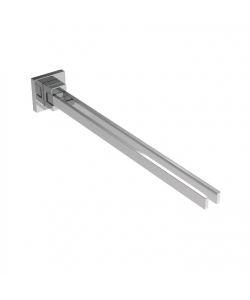 Metaform Portasciugamani a Snodo Trend Cromato 2 Barre Mobili 33,8 cm