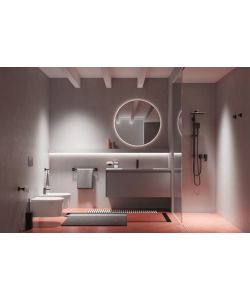 Trend Porta Sapone Nero Matt in Zama - Fissaggio Senza Forare 10,9x12 cm