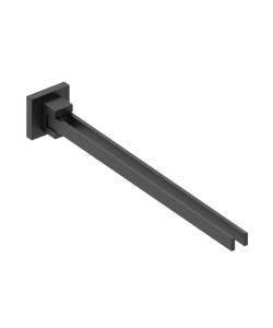 Metaform Porta Asciugamani a Snodo Trend Nero Opaco 2 Barre 33,8 cm