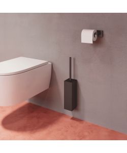 Metaform Porta Rotolo Aperto Trend Nero Matt - Design Moderno 7,3x5x14,7 cm