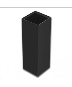 Portascopino da Terra in Acciaio Inox Nera Opaca 44 cm
