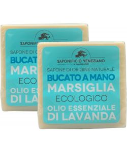 Sapone solido Marsiglia lavanda 300 g per bucato a mano - 2 confezioni