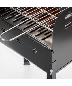 Ferraboli - Barbecue a carbonella portatile nero 65x48x84 cm