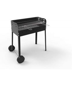 Ferraboli - Barbecue a carbonella nero, griglia 75x37 cm