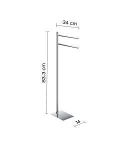 Gedy Piantana portasciugamani con base in resina Cromato