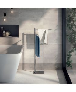 Gedy Piantana portasciugamani con base in resina Cromato