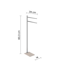 Gedy Piantana portasciugamani con base in resina Beige