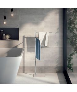 Gedy Piantana portasciugamani con base in resina Beige