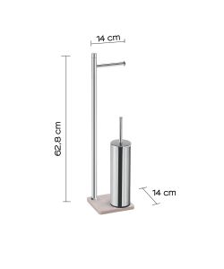 Gedy Portarotolo e Scopino WC - Beige