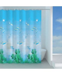 Tenda Doccia Paradise PEVA 120x200 cm Multicolor Motivo Marino