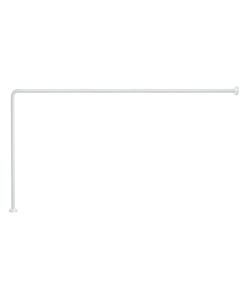 Gedy Asta Doccia Angolare Bianco 81x169 cm in Alluminio Resistente