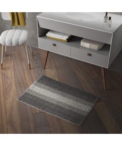 Tappeto Bagno Bubble Antiscivolo Grigio 50x80 cm - Morbido e Lavabile