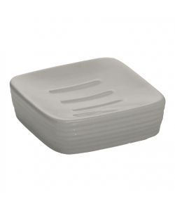Gedy Porta Sapone Kelly Grigio in Ceramica Quadrato 10x10 cm