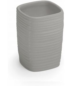 Portaspazzolini da Appoggio Ceramica Grigio 10x7,2 cm