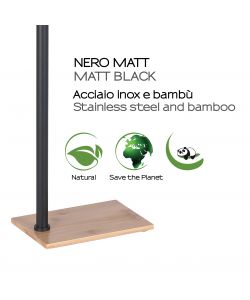 Gedy Piantana portasciugamani con base in resina Nero Matt