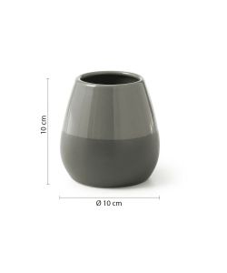 Gedy Portaspazzolini in ceramica Wilma verde salvia 10x10 cm