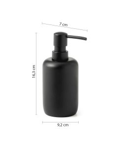 Gedy dosasapone bagno Brenda 350 ml resina nero matt design moderno