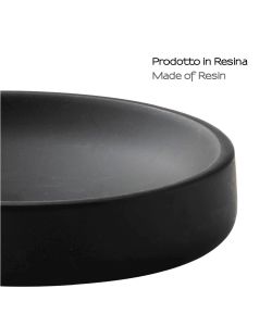 Gedy Portasapone da Appoggio Brenda Nero Matt in Resina 13,7x9,8 cm