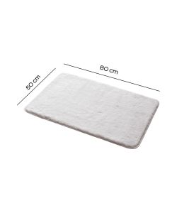 Gedy Tappeto Bagno Fuzzy Bianco 50x80 cm Morbido Antiscivolo