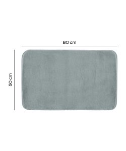 Gedy Tappeto Bagno Fuzzy Grigio Antiscivolo 50x80 cm Morbido e Moderno