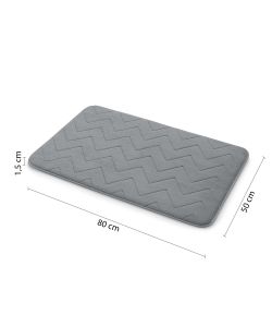 Tappeto da Bagno Antiscivolo in Memory Foam - 50x80 cm - Grigio