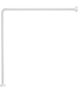 Gedy Telaio Tenda Doccia Angolare Bianco 80x80 cm Acciaio Rifilabile