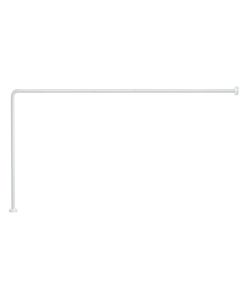 Telaio Angolare Doccia Bianco 80x170 cm in Alluminio Fissaggio Senza Viti