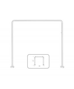 Telaio Doccia Universale Bianco 90x90-80x170-90x85 cm in Alluminio