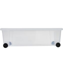 Stefanplast Contenitore con Ruote - Trasparente - 39x59x18 cm