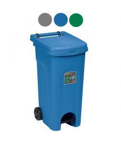 Bidone Urban Quadro C/Pedale Blu     L 80 Stefanpl